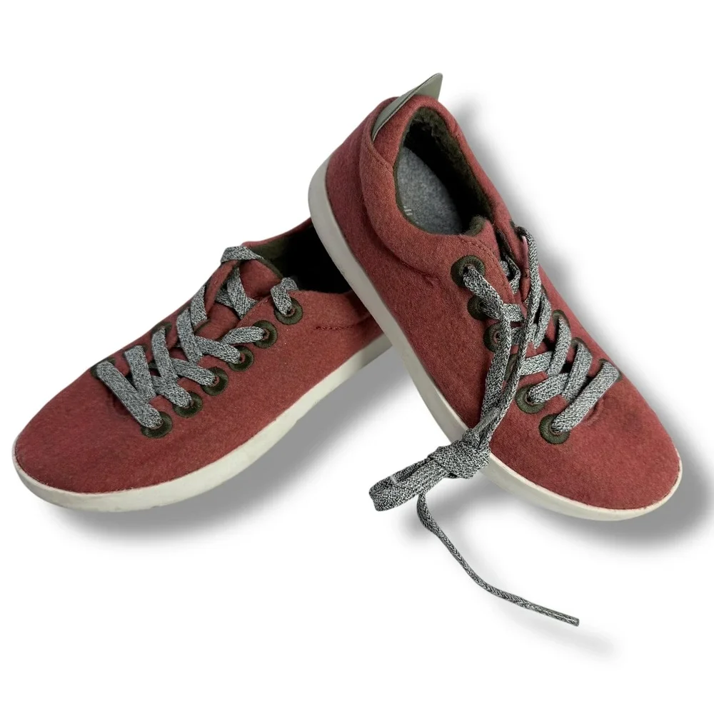 Allbirds Wool Pipers Runner Shoes Womens Size 5 WP1W5 Red Sneakers Walking